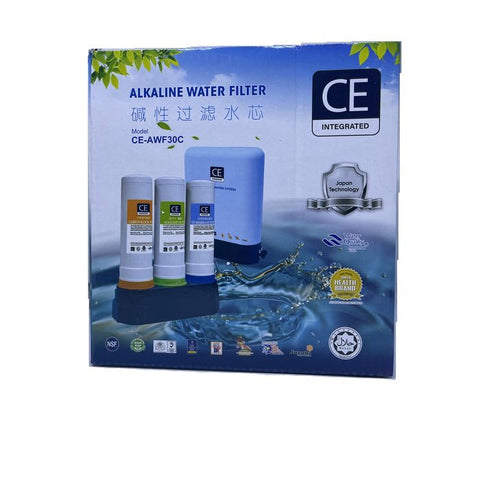 CE-AWF30C Water Filter Cartridges (3 x Filters - UF Membrane, Alkaline, Carbon Block)