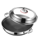 CE-CKW38/DL316 Stainless Steel Wok With Steamer 38cm